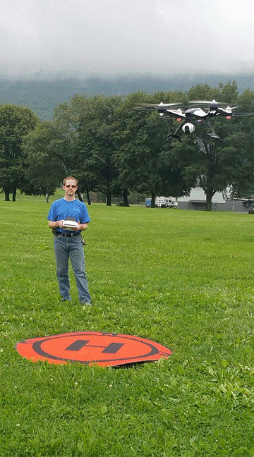 student flies drone solo