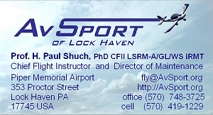 Prof. Shuch's business card